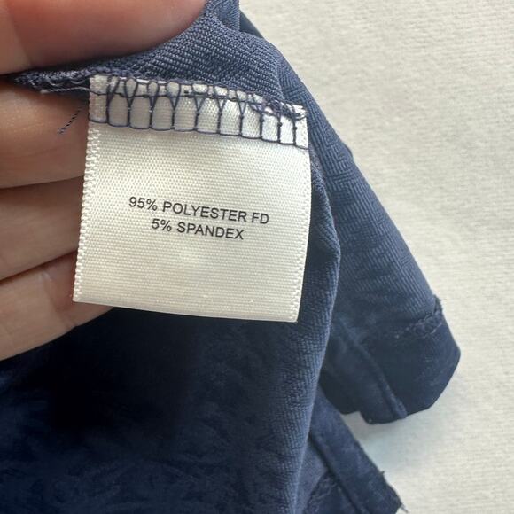 Peter Millar Crown Sport Carl Floral Performance Jacquard Polo Navy Blue – Small - Picture 9 of 9